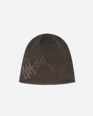 Caps Stussy Debossed Basic Logo Skullcap καφε | 780-WGXSRE