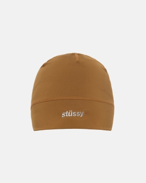 Caps Stussy Helvetica Αθλητικά Skullcap χρυσο χρωμα | 598-DKCQBY