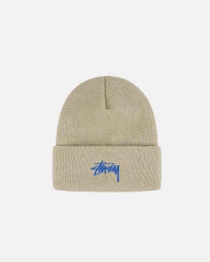 Caps Stussy Stock Cuff Beanie κρέμα | 120-KCSIHN