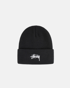 Caps Stussy Stock Cuff Beanie μαυρα | 853-BSWAGC