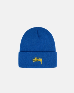 Caps Stussy Stock Cuff Beanie μπλε | 047-RYVXLT