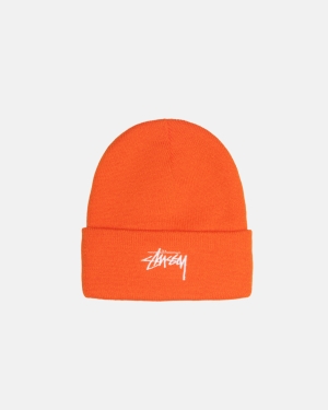 Caps Stussy Stock Cuff Beanie πορτοκαλι | 057-CBTNKX