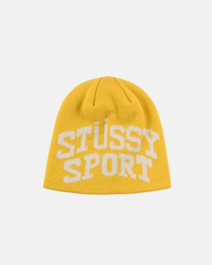 Caps Stussy Stussy Αθλητικά Jacquard Skullcap Beanie κίτρινα | 305-MHIQRU