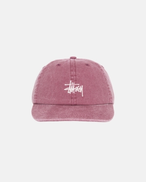 Caps Stussy Washed Stock Low Pro μπορντο | 479-WPESTJ