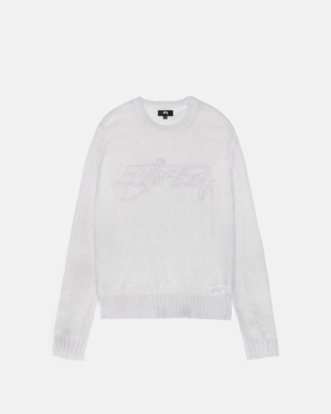 Πουλόβερ Stussy Loose Knit Logo Μπεζ | 610-IWJTKD