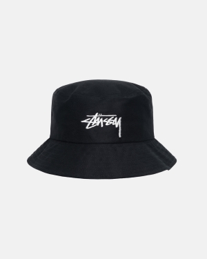 καπελα Stussy Big Stock Bucket μαυρα | 734-VWASTD