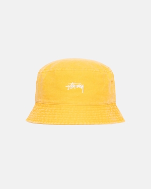 καπελα Stussy Washed Stock Bucket χρυσο χρωμα | 478-BYADEW