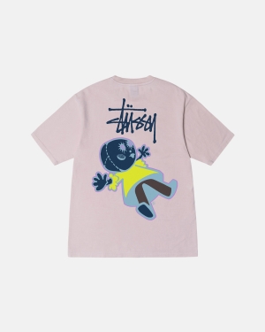 μπλουζακια για τρεξιμο Stussy Dollie Pigment Dyed ροζ | 854-ONTYFQ