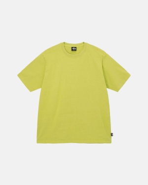 μπλουζακια για τρεξιμο Stussy Heavyweight Pigment Dyed Crew κίτρινα | 071-CJBILX