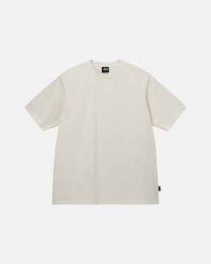 μπλουζακια για τρεξιμο Stussy Heavyweight Pigment Dyed Crew Μπεζ | 608-YZJGTC