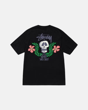 μπλουζακια για τρεξιμο Stussy Skull Crest μαυρα | 103-YGBFRV