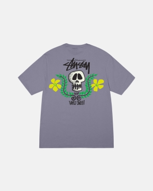 μπλουζακια για τρεξιμο Stussy Skull Crest μωβ | 529-ERSUYG