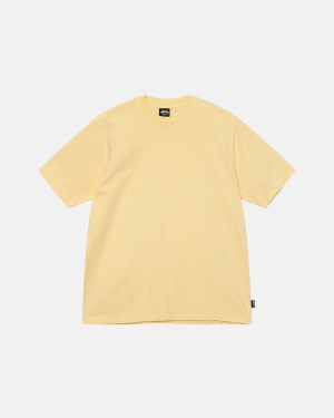 πουκαμισα Stussy Heavyweight Pigment Dyed Crew κίτρινα | 961-DATFWB