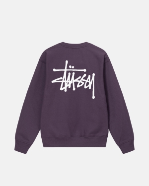 σορτσ Stussy Basic Crew μωβ | 839-HFLAXQ