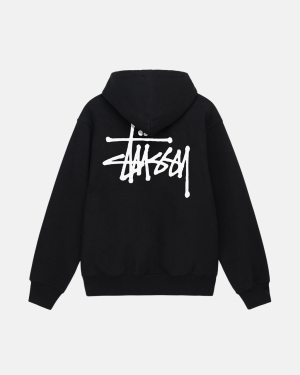 φουτερ με κουκουλα Stussy Basic Stüssy μαυρα | 657-DOVMXL