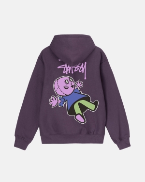 φουτερ με κουκουλα Stussy Dollie Zip μωβ | 023-JSLXTG