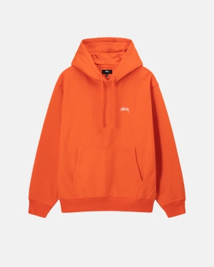 φουτερ με κουκουλα Stussy Overdyed Stock Logo πορτοκαλι | 781-LCDRPJ