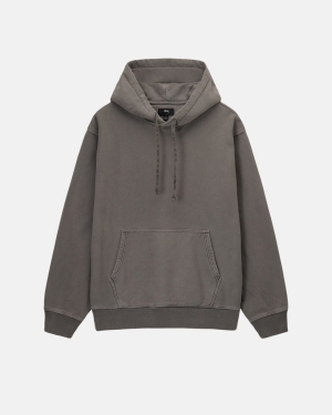 φουτερ με κουκουλα Stussy Pigment Dyed Fleece γκρι | 748-OSLEAK