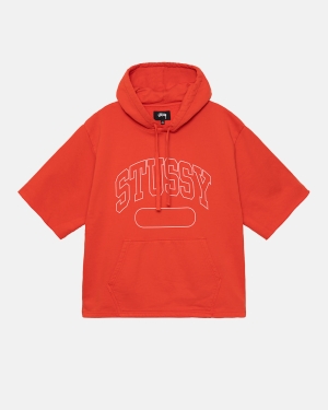 φουτερ με κουκουλα Stussy Ss Boxy Cropped βαθυ πορτοκαλι | 609-PAGMTE